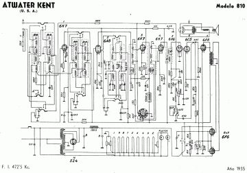 Atwater Kent 810 schematic circuit diagram